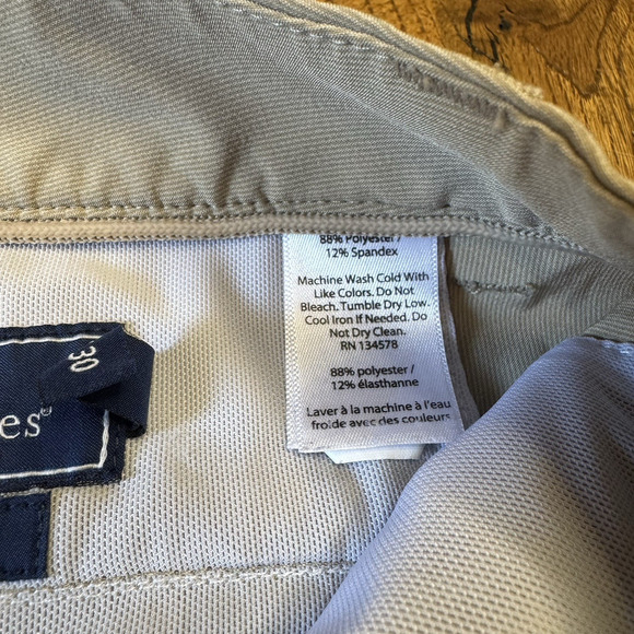 Vineyard Vines Fairway Pants Men 34x30 Beige Golf Performance Stretch Preppy - Picture 3 of 8